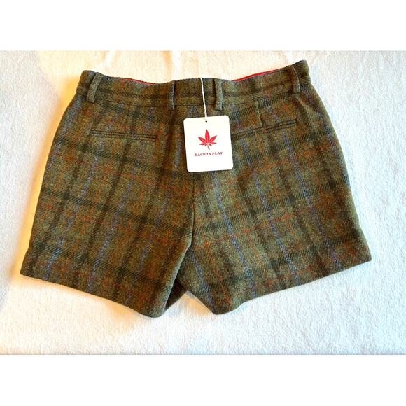 Made in PORTUGAL BOAST, Hand Woven Wool Plaid Shorts Fully Lined  4 Pockets 10 - Picture 2 of 8